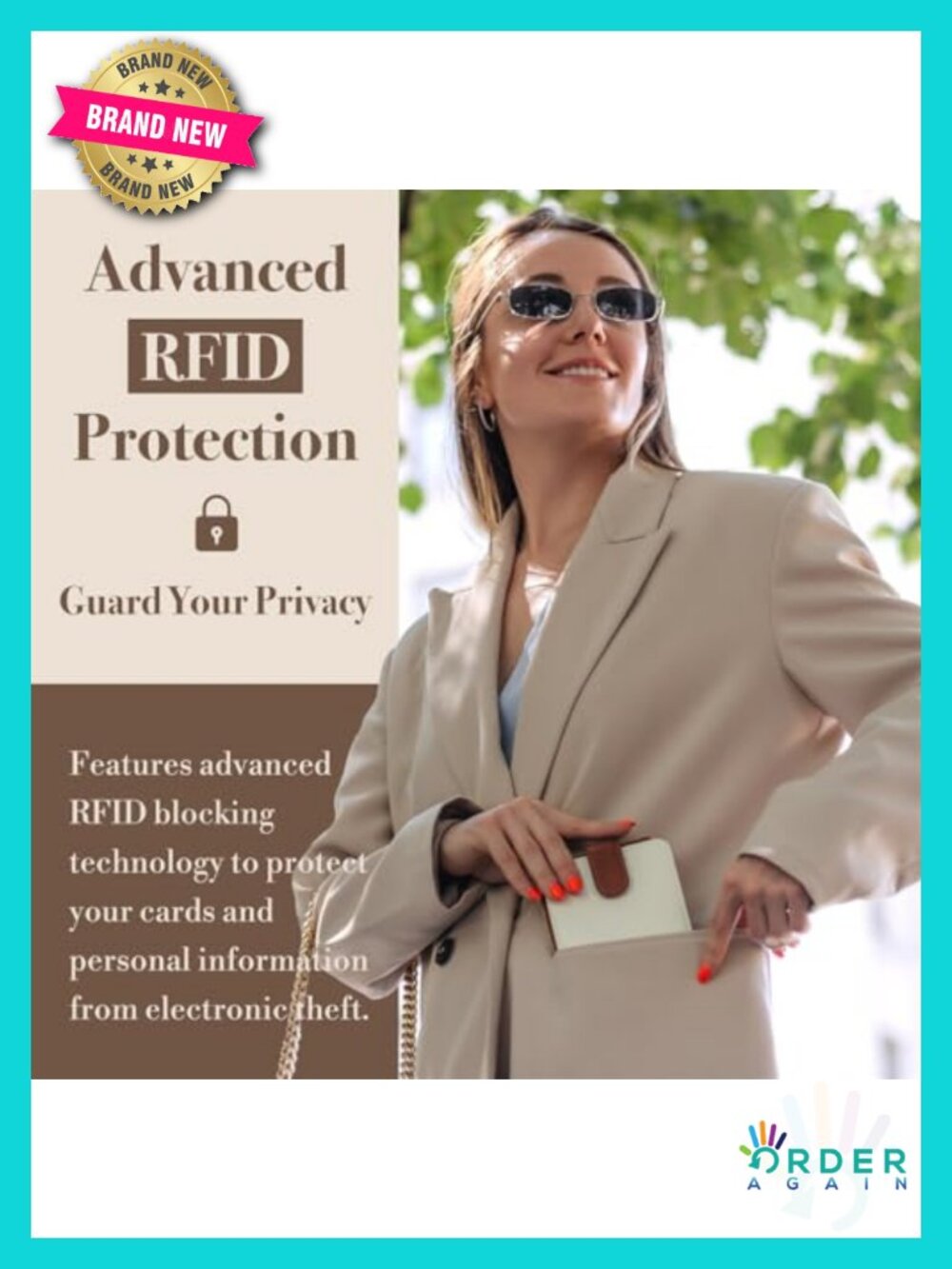 Large Bifold RFID Wallet for Women with 25 Card Slots - Picture 5 of 6